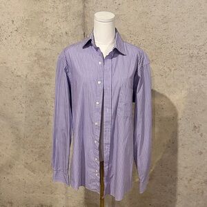 Club Room Lavender Stripe Button-Down | Eclectic Grandpa | Men’s 34-35 Unisex